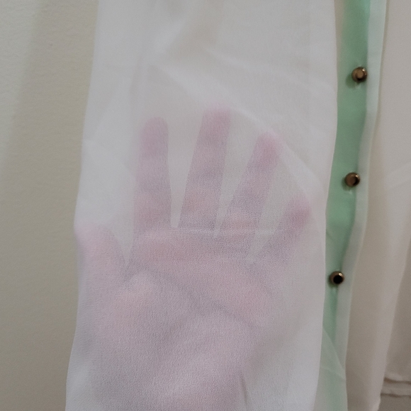 Pretty Good Button down sleeveless top - Picture 5 of 12